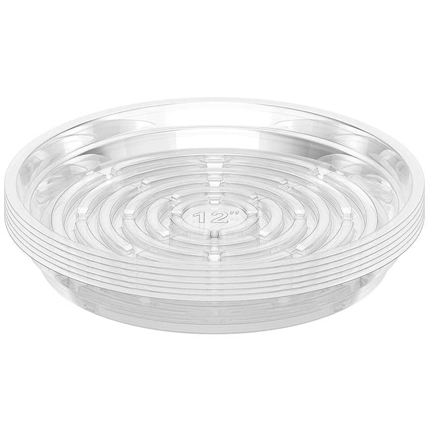 Jecengs Clear Plant Saucers for Indoor Outdoor Plants 12 Inch (30cm) 10 Pack