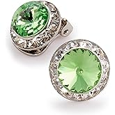 Star Light Crystal Jewelry | Colorful Rhinestone Clip On Earrings for Dance, Pageant, Prom, Performance, Wedding, or Special Event