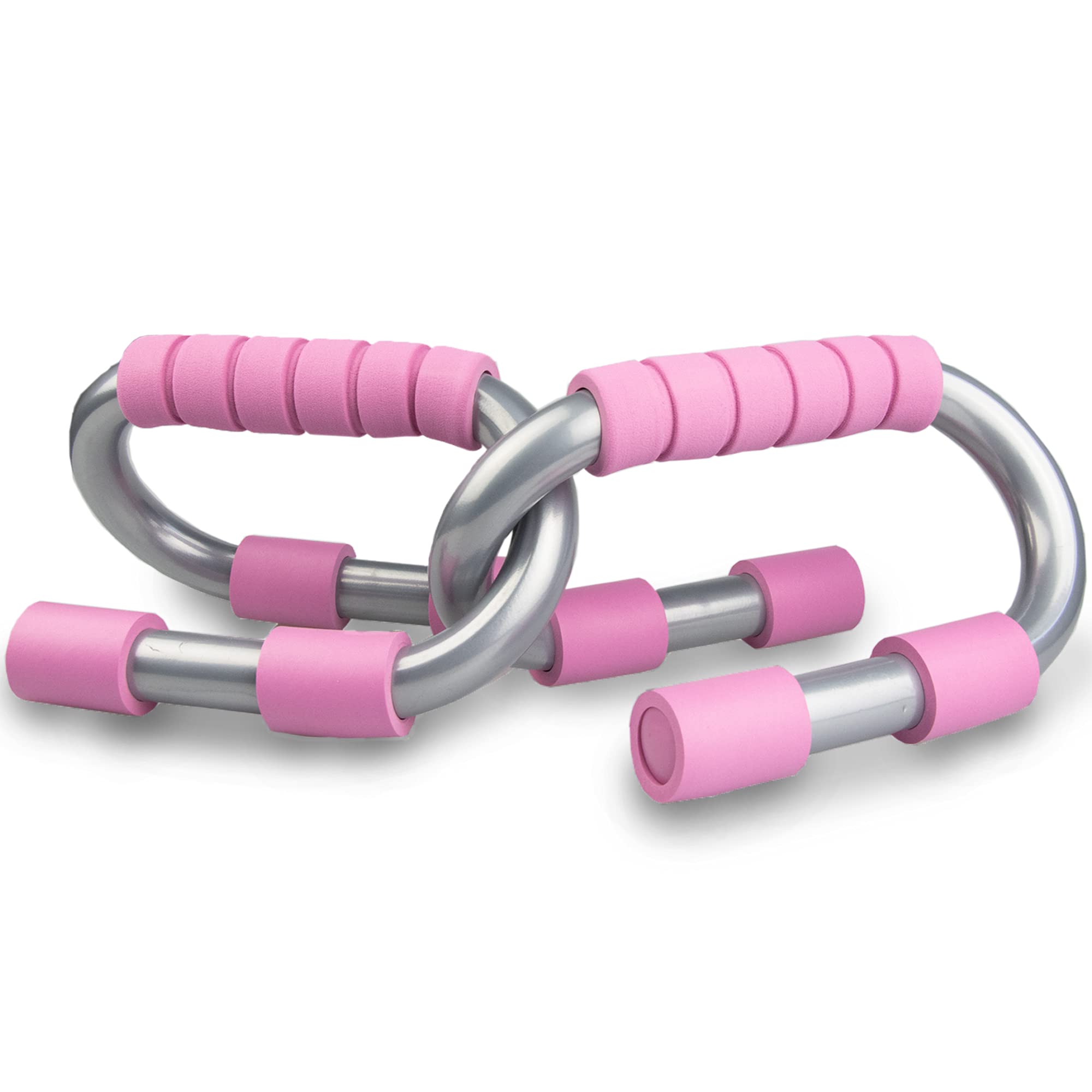 Phoenix Fitness RY1554 Push Up Bar Stand - Press Up Pushup Bar Pair with Non-Slip Foam Handles for Extra Grip, Chest, Arms and Shoulder Training, Pink