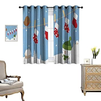Amazon Com Anyangeight Christmas Room Darkening Wide Curtains