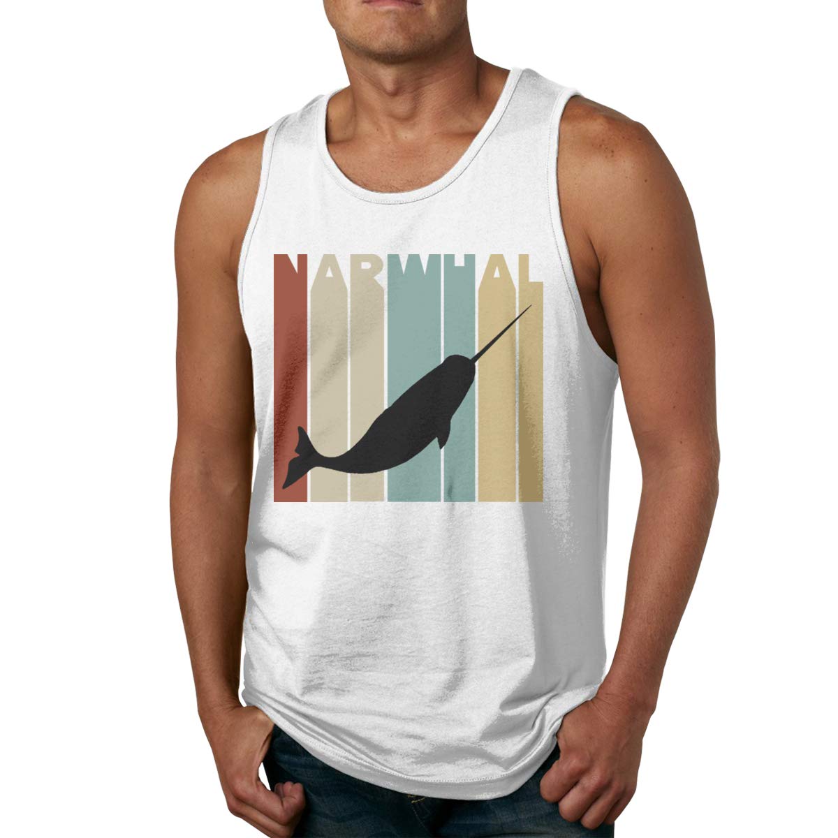  S Vintage Narwhal Cool Ness Sleeveless Tanks Top T Shirt