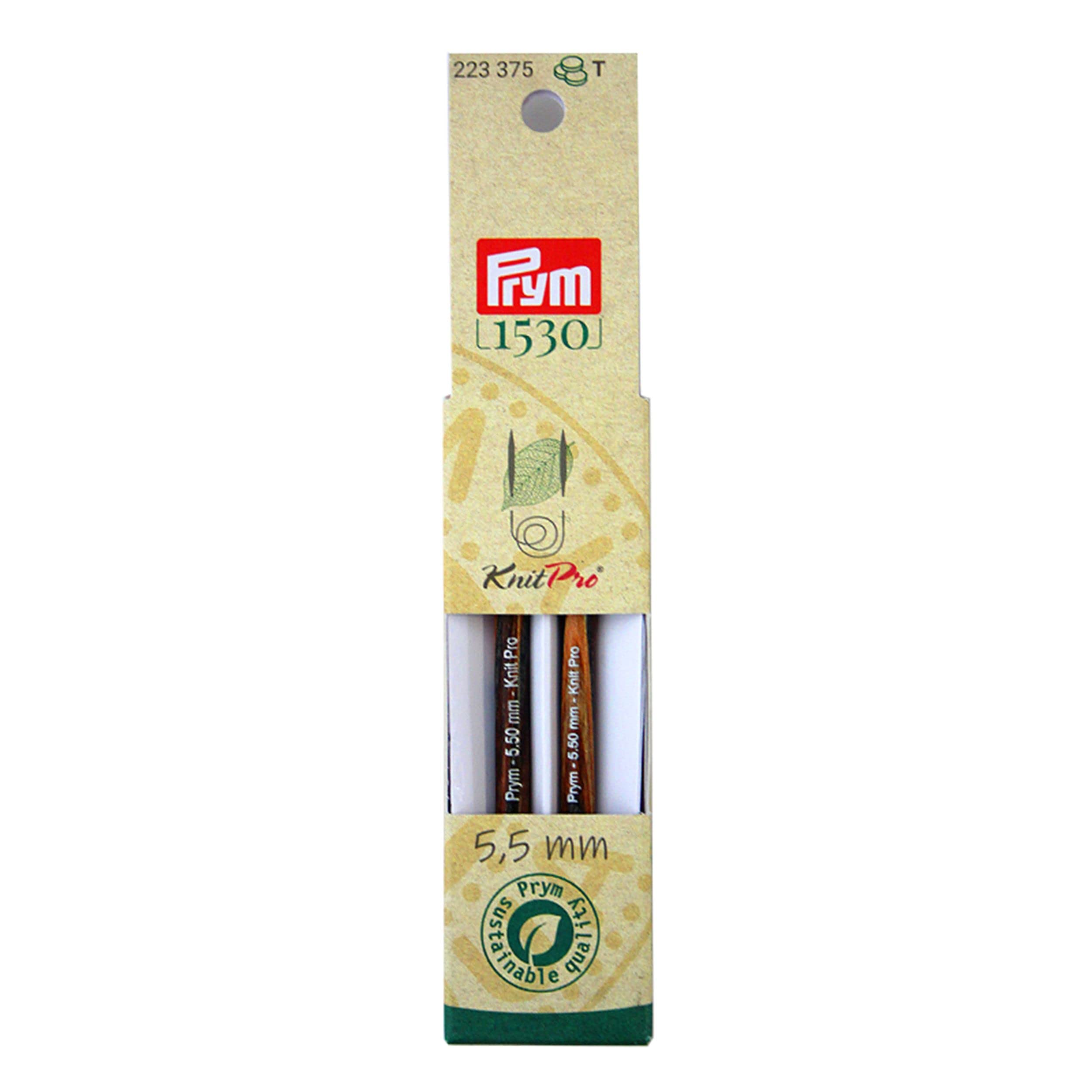 Prym 223375 Circular Knitting Needle Tips Natural Short 8.7 cm 5.50 mm