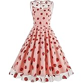 Pink Strawberry Dress - Women's Cute Tulle Summer Prom Dress - Short, Shiny Strawberry Print Vintage Formal Homecoming Tulle Embroidery Dress - XL