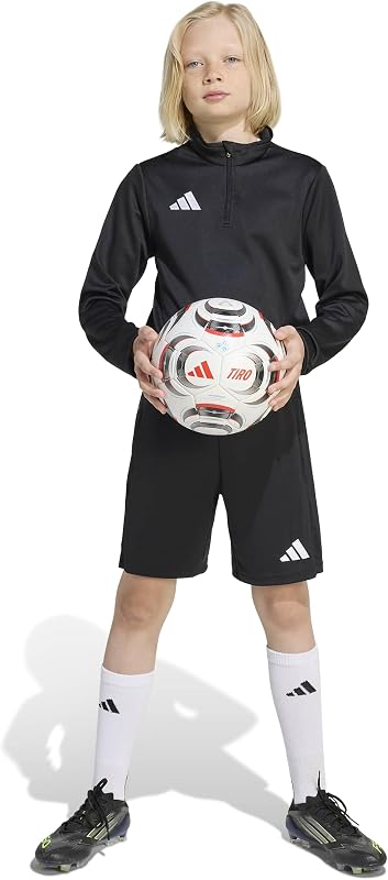 Unisex niños Entrada26 Training Kids Shorts, Black/White, 7-8 Years