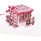 AMAZINGSUN Valentine’s Day 3D Pop Up Dog Greeting Card – Valentines Dog Love Card with Envelope, I Love You Valentines Cards Gifts for Women, Wife, Girlfriend, Mom, Daughter