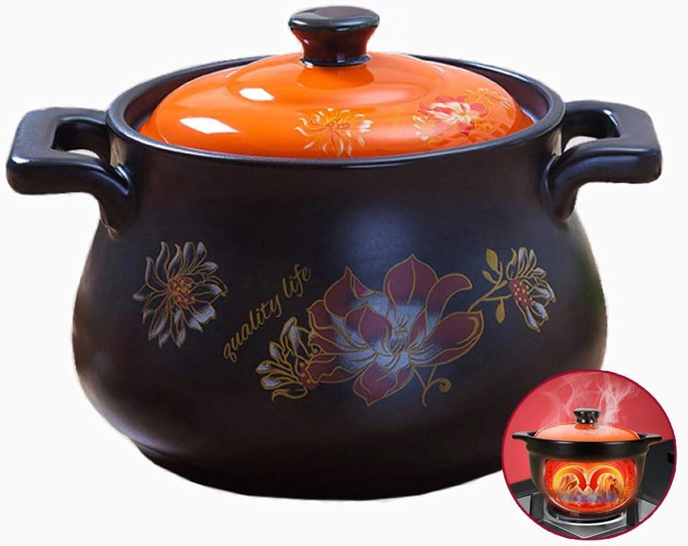 YWYW Ceramic stove, Jese saucepan with lid, terracotta multipurpose pot