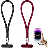 knIykmr Phone Lanyard, 2 Pack Adjustable Cell Phone Lanyard Strap, Hand Wrist Strap Lanyard with Tether Tabs for Smartphones