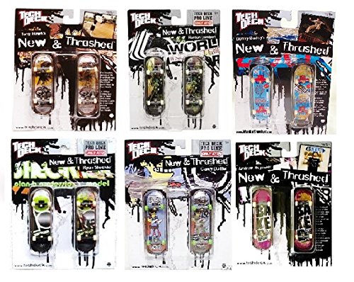 Tech Deck 96mm New & Thrashed 2-Pack Skateboard Bonus Set (Styles and Colors Vary)
