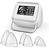 Sextupole Vacuum Therapy Machine with 150ML/120ML/90ML Vacuum Cups， Portable Vacuum Machine Adjustable Suction and 4 Modes Vacuum Therapy Machines