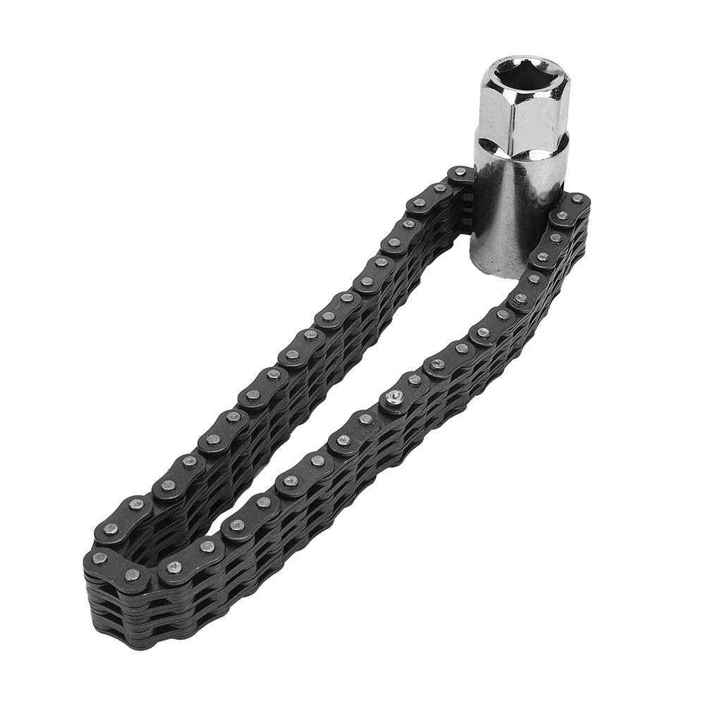 Suuonee Oil Repair 14cm Duty Chain Type Oil Wrench Removal Auto Car Repair Tools Double Chain Oil Chain Wrench Duty Steel Material