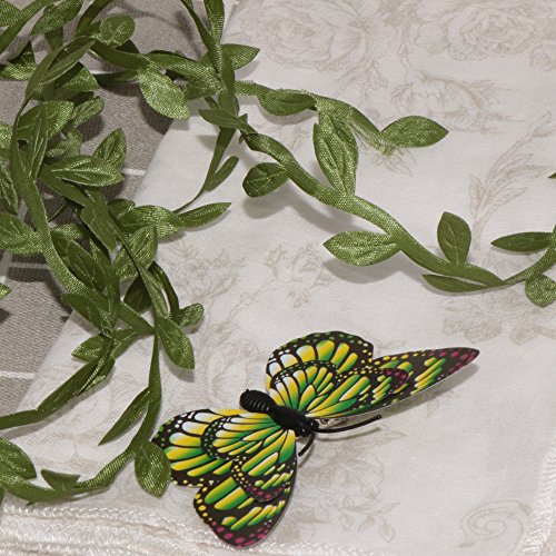 VAPKER 252 Ft Artificial Vines Fake Foliage Mini Leaf Plant Garland DIY Fake Hanging Plants Silk Ivy Garlands Simulation Green Leaves for Wedding Wall Crafts Party Decor - Thumbnail 5