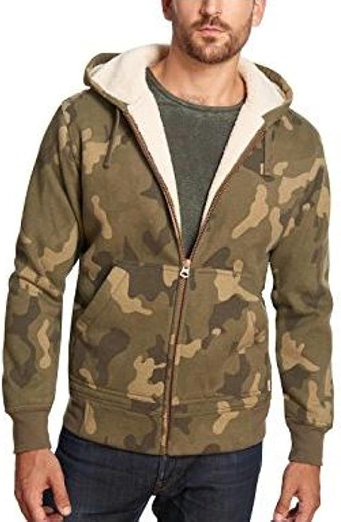 weatherproof vintage men's sherpa lined fleece hoodie