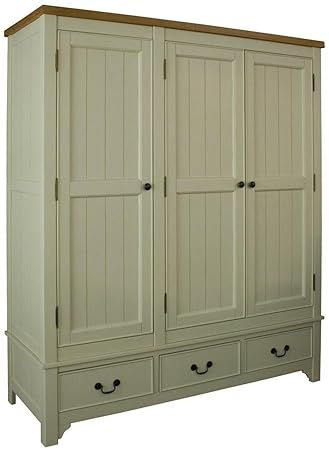Uniquechic Furniture Oakleigh Country Cream Painted Oak Triple