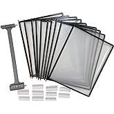 Ultimate Office ADD-ON for AdjustaView EXPANDABLE Desk Organizers, BK Pkts | No Tools Required! Add 10 EZ-Load Color Pockets - (20 Additional Sheets) to Your AdjustaView EXPANDABLE Organizer at Anytime