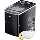 Silonn Ice Makers Countertop 9 Bullet Ice Cubes Ready in 6 Minutes, 26lbs in 24Hrs Portable Ice Maker Machine Self-cleaning,