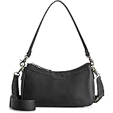 S-ZONE Leather Shoulder Bag for Women Small Crossbody Bags Hobo Purses with 2 Straps
