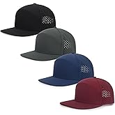 Qlauca Quick Dry Baseball Cap Flat Brim Snapback Hat Sun and Rain Protection Golf Hat for Men Women