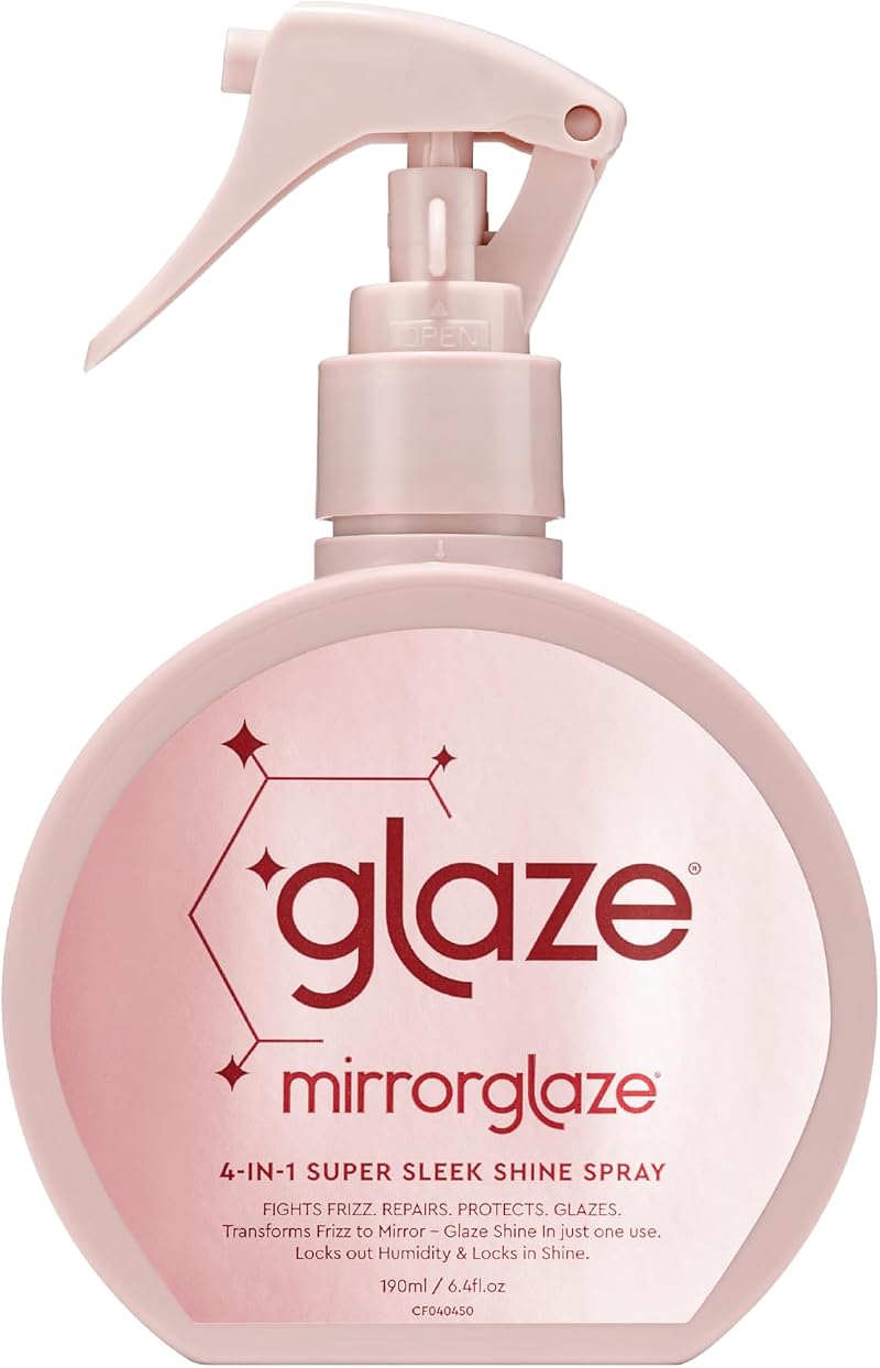 glaze MirrorGlaze Hair Shine Spray Frizz Control Heat Protect Bond Repair 190ml