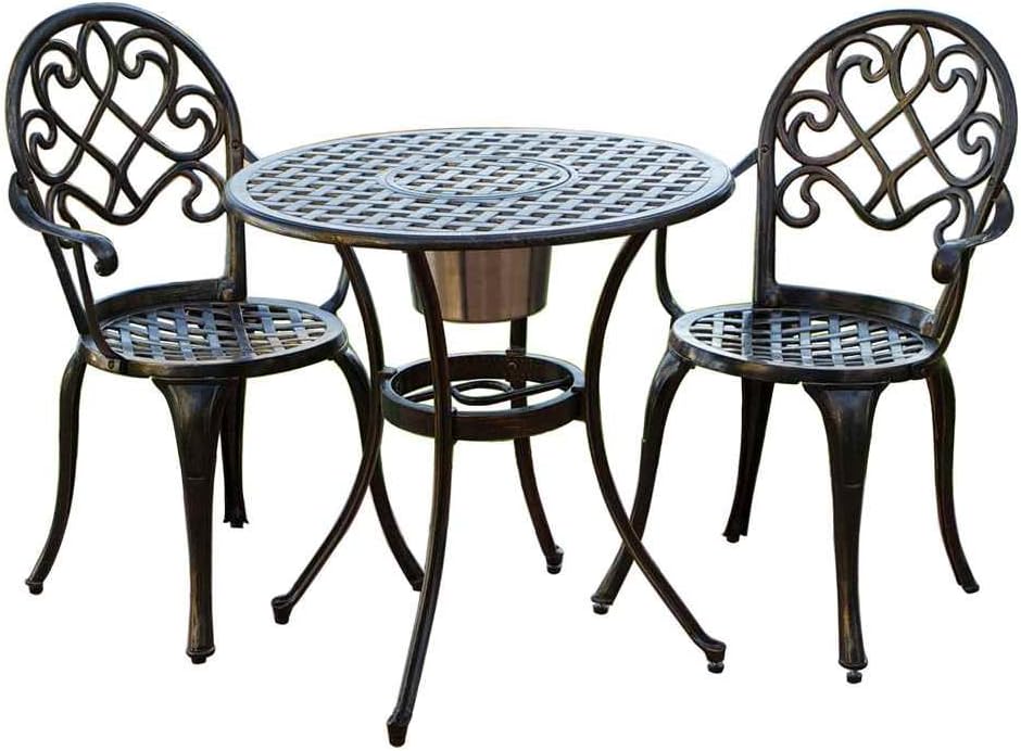 Amazon Com Noble House 3 Pc Outdoor Bistro Furniture Set Garden Outdoor