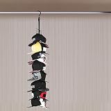 Peohud 2 Pack Closet Hat Organizer Rack 32 Hooks Baseball Cap Storage Holder view 5