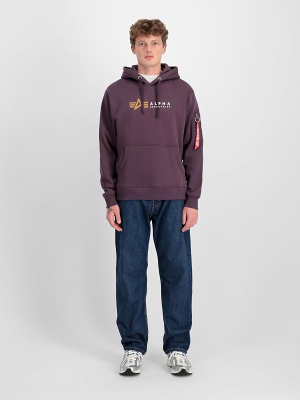 Alpha Label Hoody para Hombre Plum L