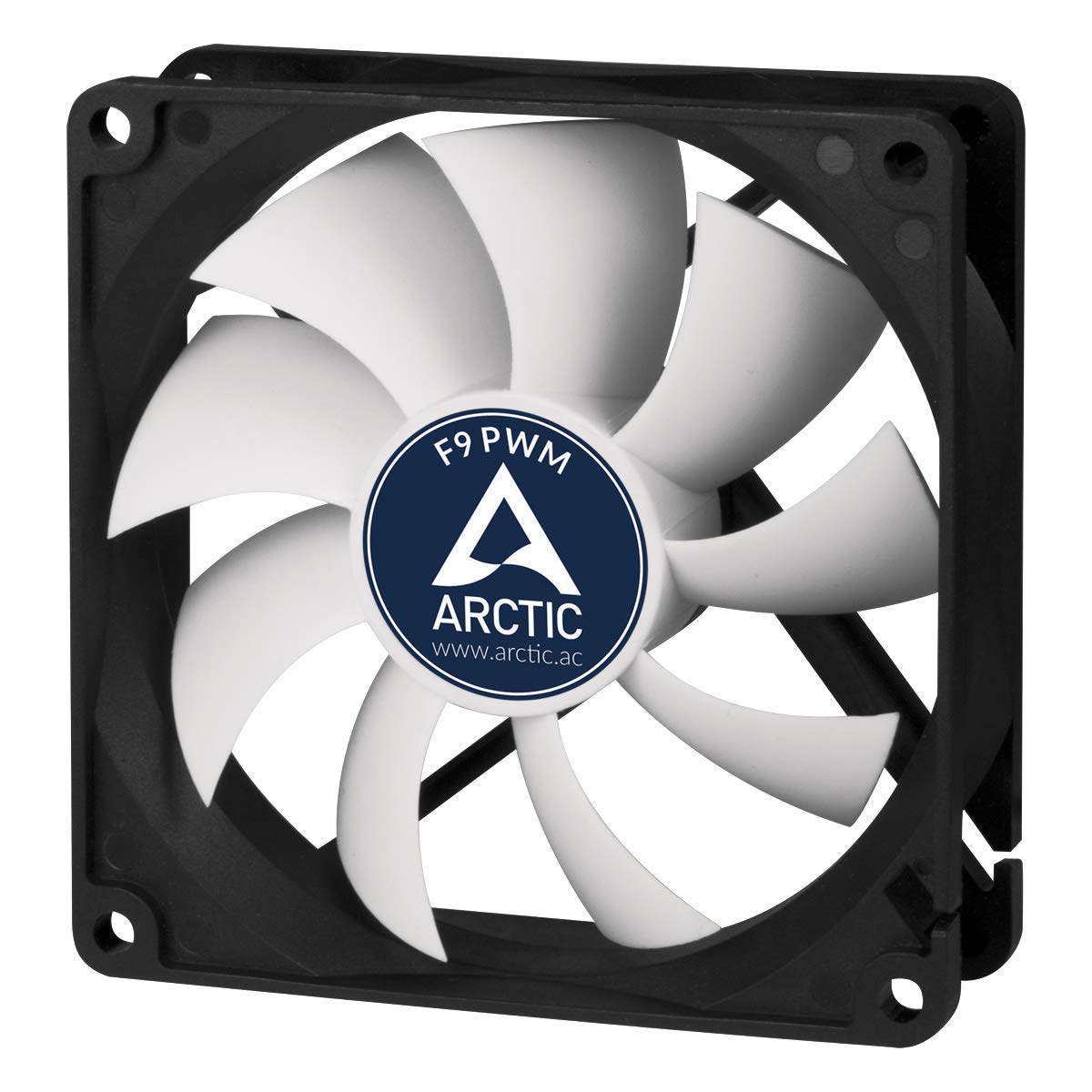 ARCTIC F9 PWM - 92 mm PWM Case Fan, PWM-Signal regulates Fan Speed, quiet motor, Computer, Fan Speed: 150-1800 RPM - Black, White