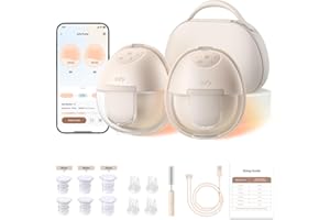eufy Security Breast Pump S1 Pro, Heated Wearable, Slim Hands-Free with Industry-Leading HeatFlow Tech, Wireless Charging Case, App-Controlled OptiRhythm, Hospital-Grade Suction, in-Bra Use
