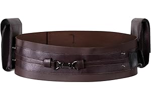 Adult Men's Medieval Knight Leather Belt Costume Accessories Renaissance Belts Waist Bag Halloween Cosplay Outfits Props