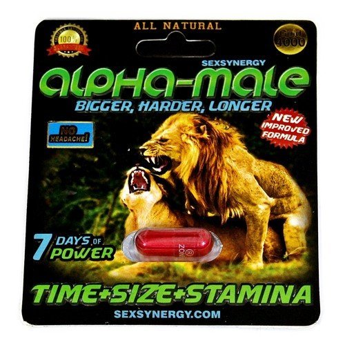 Alpha Male Gold 4000 Male Sexual Performance Enhancement Pill 6 PK by Rhino