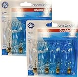 GE Crystal Clear Decorative Blunt Tip Light Bulbs, 1.4 Year Life, Candelabra Base (8 Pack) (60.00)