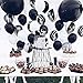 Mayen 40 Pcs 12 Inch Black Agate Marble Latex Balloons, Tie Dye Swirl Effect Balloons For Wedding Baby Showers Festival Ceremony and Birthday Party Decoration
