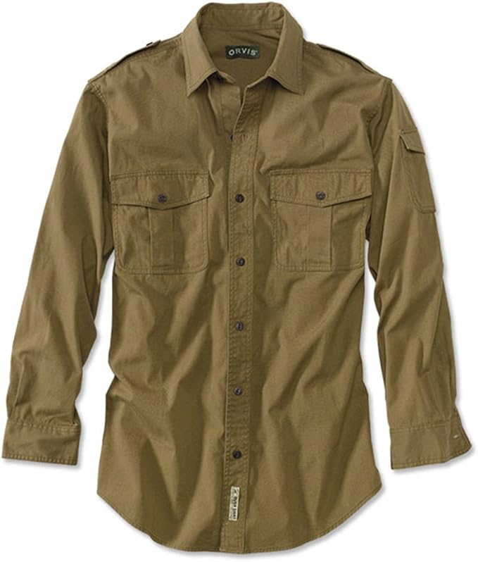 Orvis Bush Shirt/Regular, British Tan, Medium Amazon.co.uk Clothing
