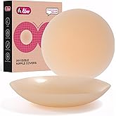 Hiliber Nipple Covers for Women, Non-Adhesive Medical-grade Silicone Reusable Pasties, Sticks with Warmth, Stays Put