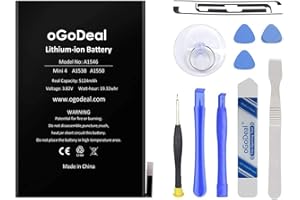 oGoDeal A1546 Battery Replacement Kit Compatible with Apple iPad Mini 4 A1538, A1550 5124mAh with Repair Tools and Screen Adhesive