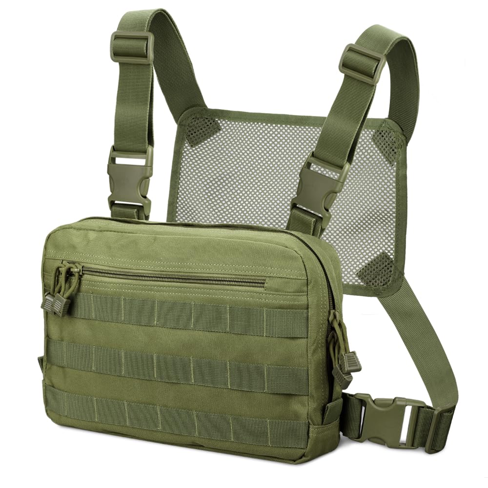 WYNEX Tactical Chest Rig Bag, Recon Kit Bags Combat EDC Front Pouch for Wargame
