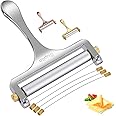 Sopito Stainless Steel Wire Cheese Slicer With 3 Extra Wires Adjustable Thickness, Handheld Cheese Block Cutter for Cheddar, 