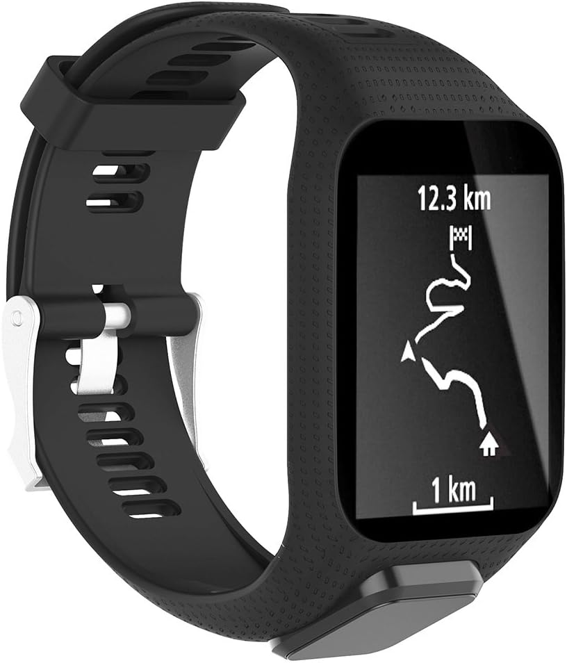 Svovate Compatible with Tom Tom Straps Replacement Silicone Watchbands Straps Compatible with Tom Tom Adventurer/Tom Tom Golfer 2/Tom Tom Runner 2/Tom Tom Runner 3/Tom Tom spark/Tom Tom spark3