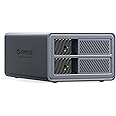 ORICO RAID Hard Drive Enclosure 2 Bay USB 3.0 for 2.5/3.5 inch SSDs HDDs Up to 44TB Support 0/1/JBOD/CLEAR Raid Modes Tray-Less Locking Expansion Backup(Aluminum Alloy)-9828RU3