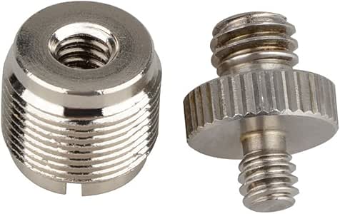 Adattatore Filettatura Treppiedi 3/8-16 Maschio To 1/4-20 Femmina - Acciaio Nichelato, Per Fotografia - Foto 10