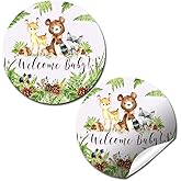 Watercolor Woodland Forest Animals Baby Sprinkle Baby Shower Thank You Sticker Labels, 40 2" Party Circle Stickers by AmandaCreation, Great for Party Favors, Envelope Seals & Goodie Bags