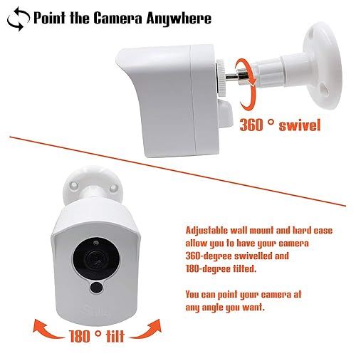 Mounting Set for Wyze Cam (1 pcs White) Outdoor Case for Wyze