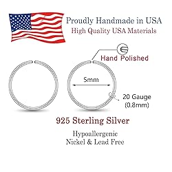 Small Gold Sterling Silver Huggie Hoop Earrings for