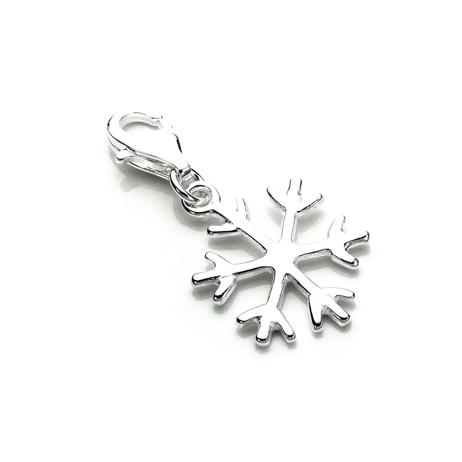TheCharmWorks Sterling Silver Winter Snowflake Clip on Charm