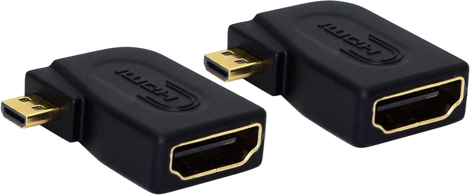 Micro HDMI Adapter, 90° Right Angle Micro HDMI to HDMI 1.4