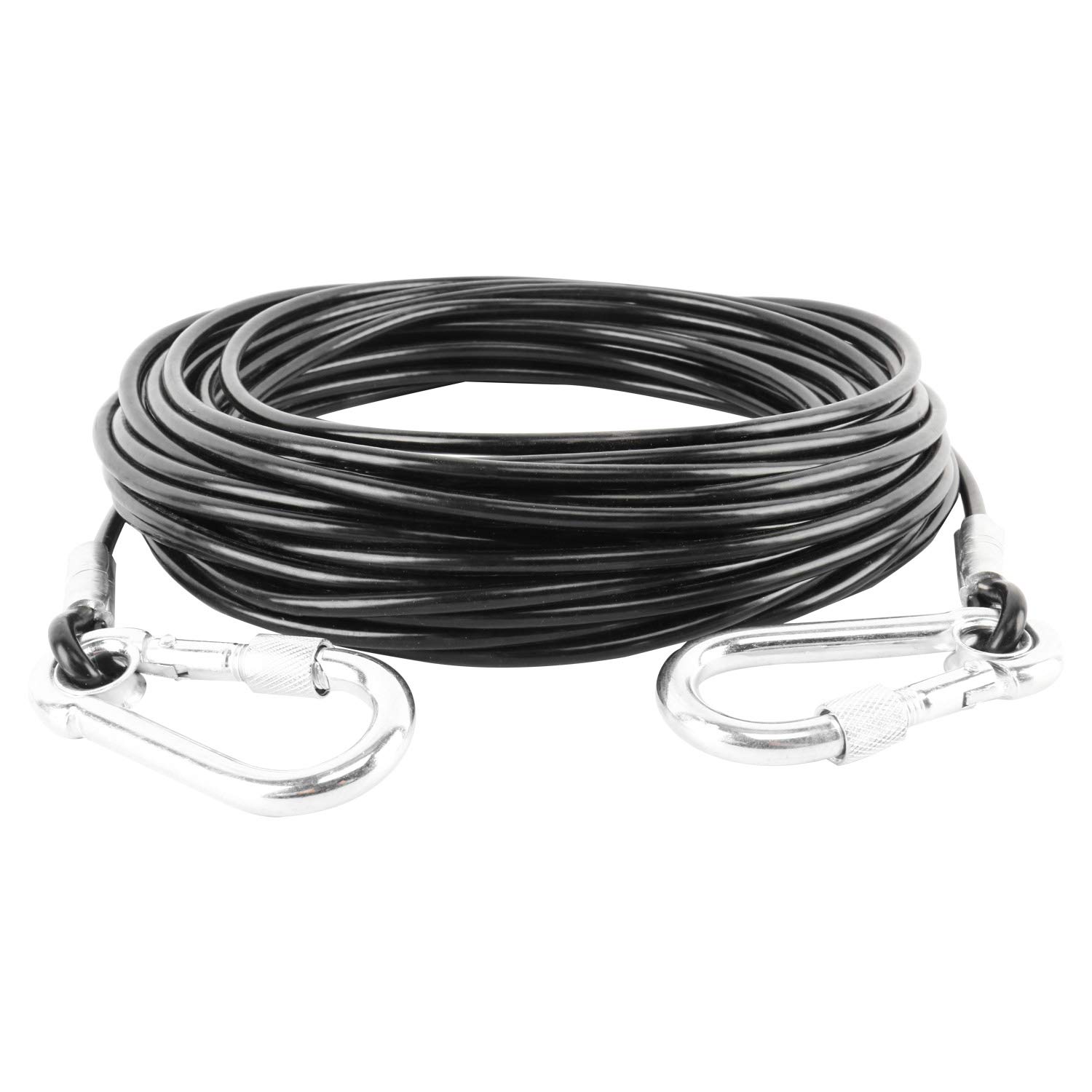 100Ft Dog Tie Out Cable Heavy Duty Steel Cable Dog Runner Large Dogs