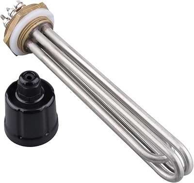 DERNORD 220V 3000W 1-1/4 Inch 3U Heating Element Copper Flange Water Tank