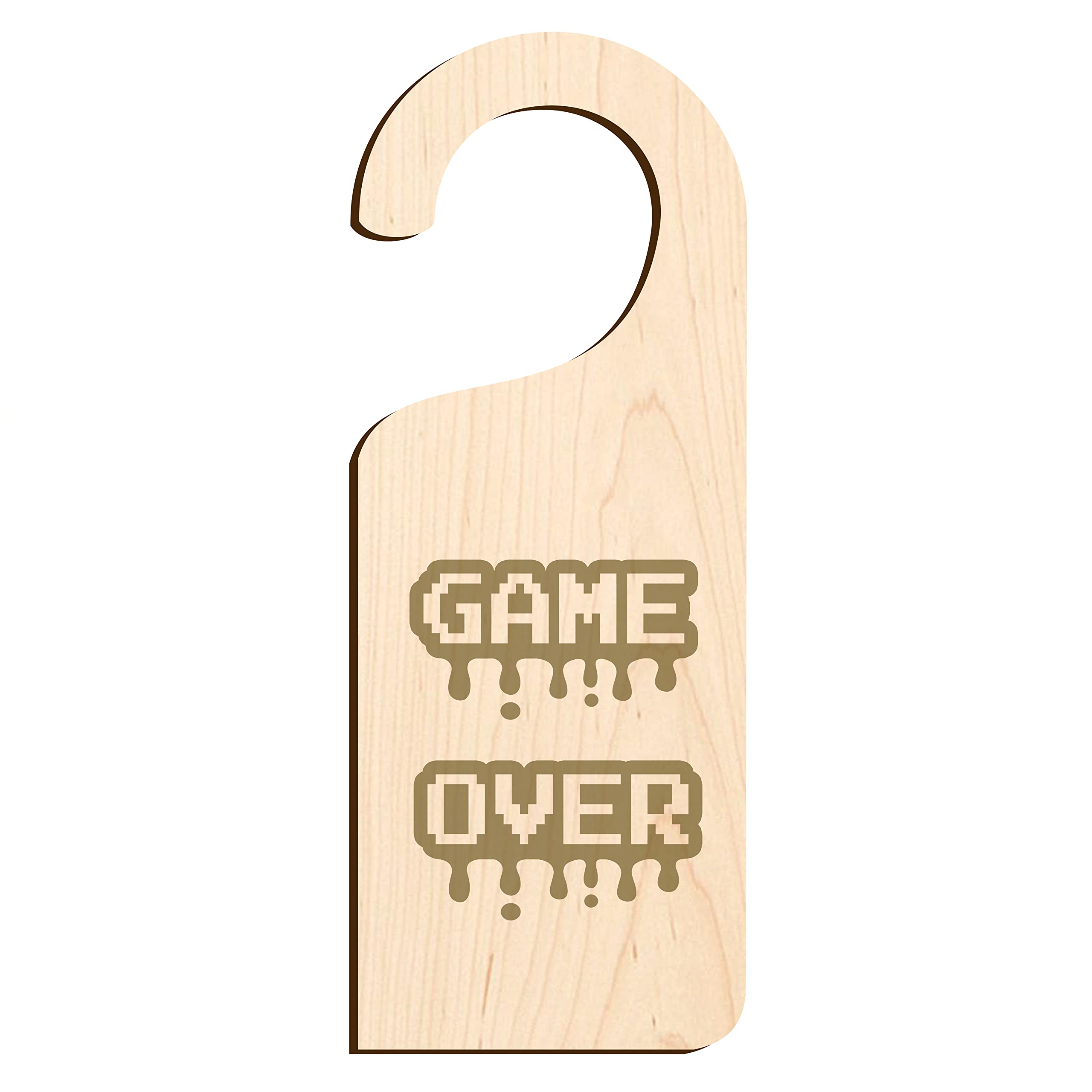 Game Over Door Hanger Sign Do Not Disturb (Veneered MDF)
