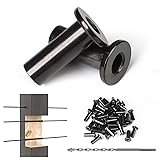 Muzata 50 Pack 1/8" 5/32" 3/16" Black Cable Railing
