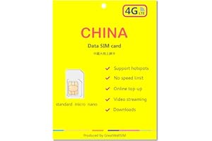 China 4G/LTE Travel Data SIM Card (Unlimited Data 30 Days)
