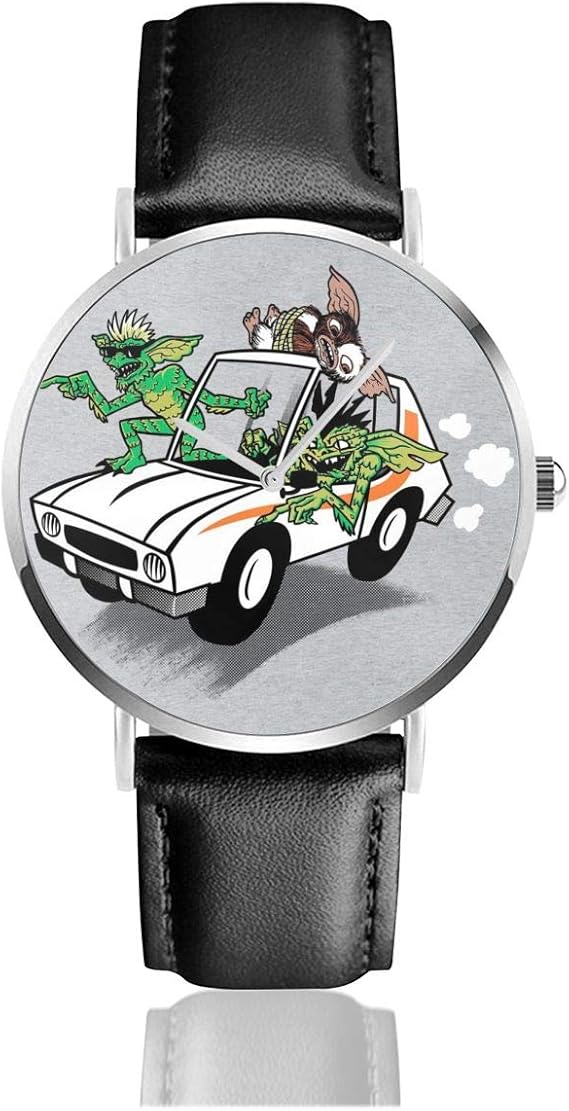 Unisex Business Casual Gremlins Gizmo Gebunden An Der Spitze Eines Autos Uhren Quarz Leder Uhr Mit Schwarzem Lederband Fur Manner Frauen Junge Kollektion Geschenk Amazon De Uhren